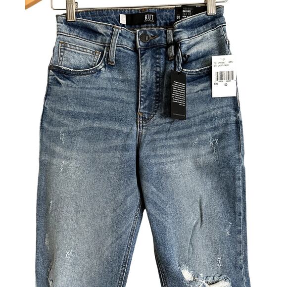 Kut From The Kloth-High Rise Rachael Fab Ab Mom Jean-Size 00-NWT - Picture 2 of 13